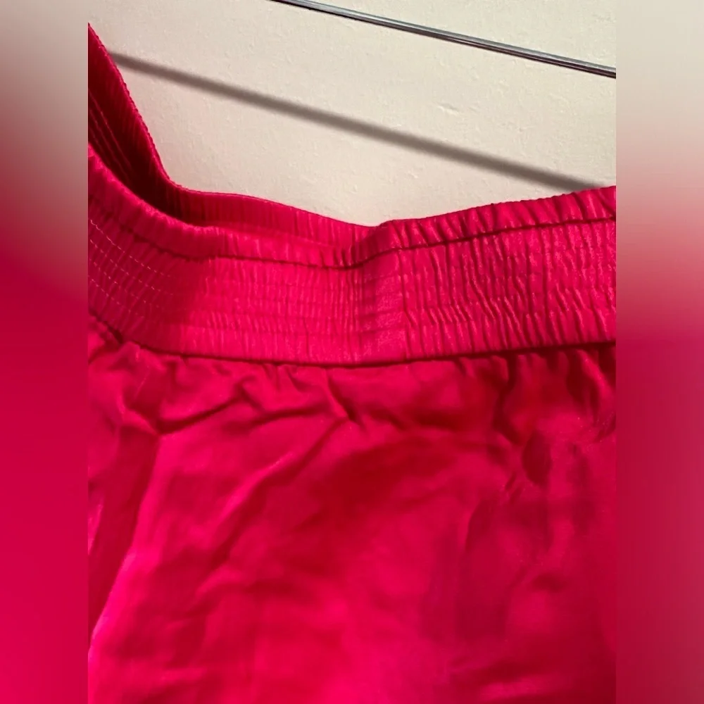 ZARA Satin Effect Slit Pants, Fuschia Color - Picture 7 of 7